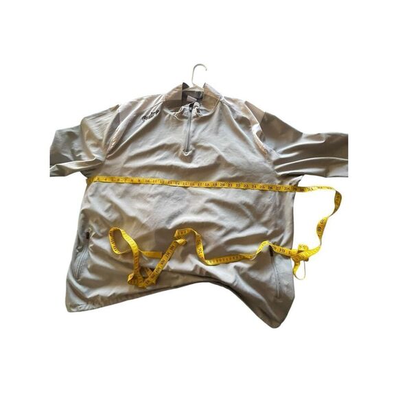 Rawlings Mens Colorblock Mock Neck Half Zip Windbreaker Jacket Gray Size 2XL - Picture 6 of 12